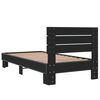 vidaXL Bedframe bewerkt hout en metaal zwart 90x190 cm
