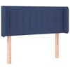 vidaXL Hoofdbord met randen 103x16x78/88 cm stof blauw