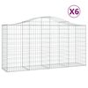 vidaXL Schanskorven 6 st gewelfd 200x50x100/120 cm ijzer