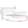 vidaXL Bedframe met hoofd- en voeteneinde metaal zwart 100x190 cm