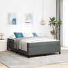 vidaXL Boxspringbed Donkergrijs 140 x 200 cm Stof
