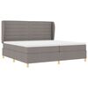 vidaXL Boxspringbed met Matras Donkergrijs 90x190 cm Taupe Stof
