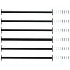 vidaXL Verstelbare raamveiligheidsbalk 6 pcs Zwart Staal