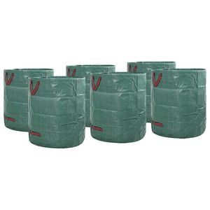 vidaXL Tuinafvalzakken 12 st 120 l Groen Polypropyleen 45 x 45 x 76 cm