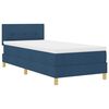 vidaXL Boxspringbed met matras met hoofdeinde Blauw 90 x 200 cm Stof