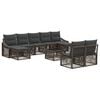 vidaXL Tuinbankenset 10 st Grijs poly rattan
