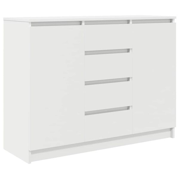 vidaXL Dressoir met lades 100,5x35x76 cm spaanplaat wit