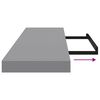vidaXL Wandschappen zwevend 2 st 90x23,5x3,8 cm MDF grijs