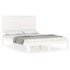 vidaXL Bedframe zonder matras massief grenenhout wit 140x190 cm