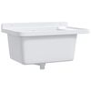 vidaXL Gootsteen wandgemonteerd 60x40x28 cm hars wit