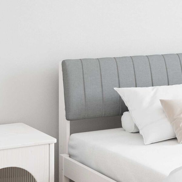 vidaXL Gestoffeerd hoofdbord Lichtgrijs 200 cm Massief grenenhout