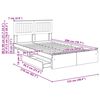 vidaXL Opslag bed met lade Sonoma Eiken 120 x 200 cm Bewerkt hout