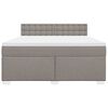 vidaXL Boxspring met matras stof taupe 180x200 cm