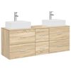 vidaXL Badkamerkastenset 3 st Sonoma Eiken 129 x 41 x 79,5 cm