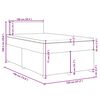 vidaXL Boxspring met matras stof donkergrijs 120x190 cm