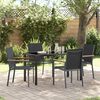 vidaXL Tuin eettafelset 5 pcs Zwart Poedercoating staal