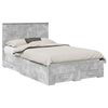vidaXL Bedframe met lade Beton Grijs 120 x 190 cm Bewerkt hout