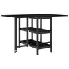 vidaXL Eettafel 122 x 80 x 76,5 cm Bewerkt hout Zwart eiken