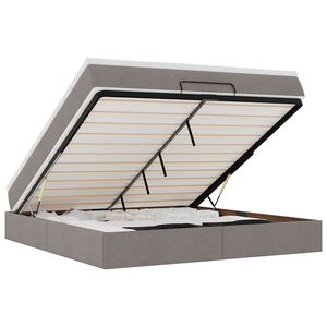 vidaXL Ottoman bed met matras 180x200cm stof taupe