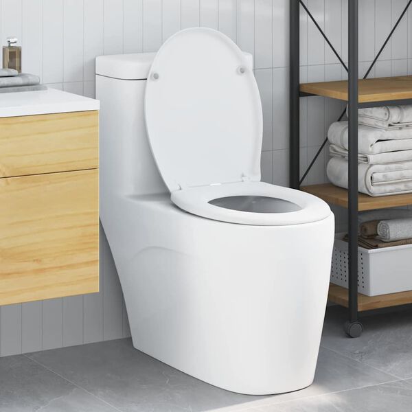 vidaXL Toiletzitting Wit 44,8 x 37,3 x 4,2 cm Duroplast