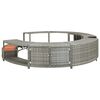 vidaXL Hottub-ombouw poly rattan grijs