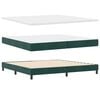 vidaXL Boxspringbed met matras Donkergroen 200 x 200 cm Fluweel