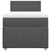 vidaXL Boxspring met matras stof donkergrijs 90x200 cm