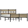 vidaXL Bedframe zonder matras metaal sonoma eikenkleurig 160x200 cm