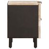 vidaXL Nachtkastje 2 pcs Wit 40 x 33 x 46 cm Massief Mango Hout