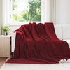 vidaXL Gooi Deken Bordeaux Rood 240 x 270 cm Fleece
