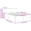 vidaXL Bedframe met hoofdeinde Zwart 140 x 200 cm Bewerkt hout