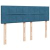 vidaXL Boxspring met matras fluweel blauw 140x190 cm