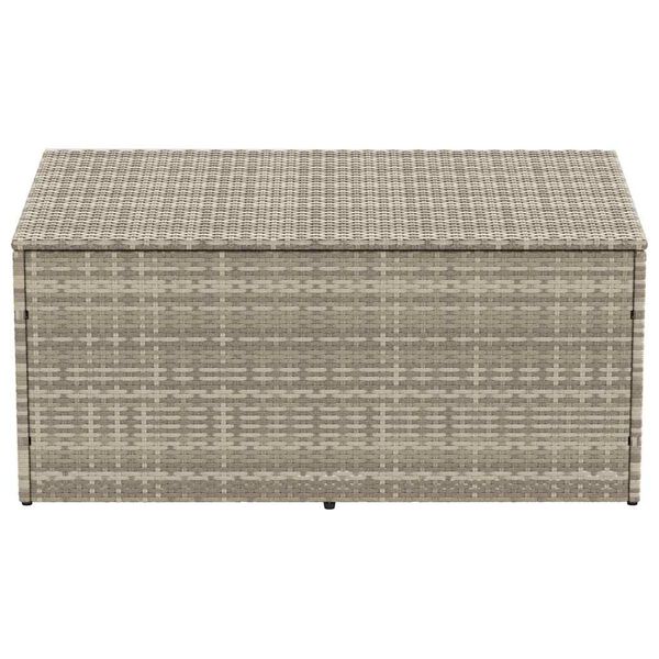 vidaXL Tuinbox 110x50x58 cm poly rattan lichtgrijs