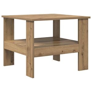 vidaXL Salontafel Artisan Eiken 57 x 55 x 45 cm Bewerkt hout