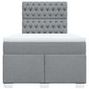 vidaXL Boxspring met matras stof lichtgrijs 120x190 cm