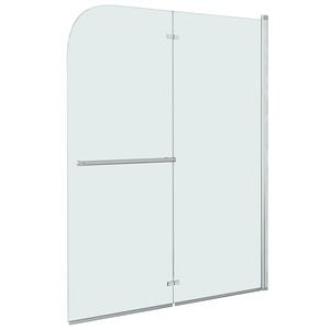 vidaXL Douchewand inklapbaar 2 panelen 95x140 cm ESG