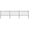 vidaXL Tuinhek met speerpunt staal 504x100 cm zwart