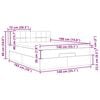 vidaXL Bed met matras 140x190 cm stof cr&egrave;mekleurig