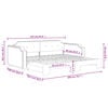 vidaXL Slaapbank met onderschuifbed 90x200 cm stof lichtgrijs