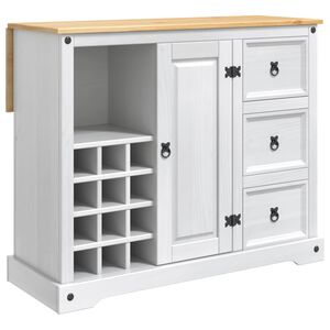 VidaXL Keukenopslag met lade Wit en Honing Was 112 x 70 x 91,5 cm