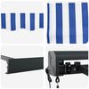 vidaXL Luifel uittrekbaar 4x3 m stof en aluminium blauw en wit