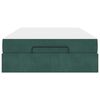 vidaXL Bedframe met matras met matras 2 pcs Groen Fluweel