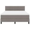 vidaXL Boxspring bed met matras met LED Taupe 140 x 200 cm Stof