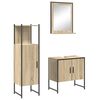 vidaXL Badkamermeubelset 3 st Bruin 60 x 33 x 60 cm Bewerkt hout