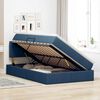 vidaXL Opbergbed met matras met matras Blauw 120 x 200 cm Bewerkt hout