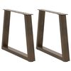 vidaXL Salontafelpoten 2 st V-vormig 70x(42-43,3) cm staal naturel