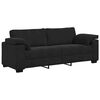vidaXL 3-zitsbank 220x77x82 cm fluweel zwart
