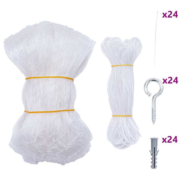 vidaXL Kattennet Transparant 8x3 m Nylon
