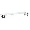 vidaXL Monitorstandaard 80x20x8 cm gehard glas en metaal zwart