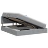 vidaXL LED Opslagbed met Matras Lichtgrijs 160 x 200 cm Stof